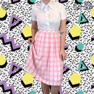 80’s Vintage Handmade Pleated Tea Skirt